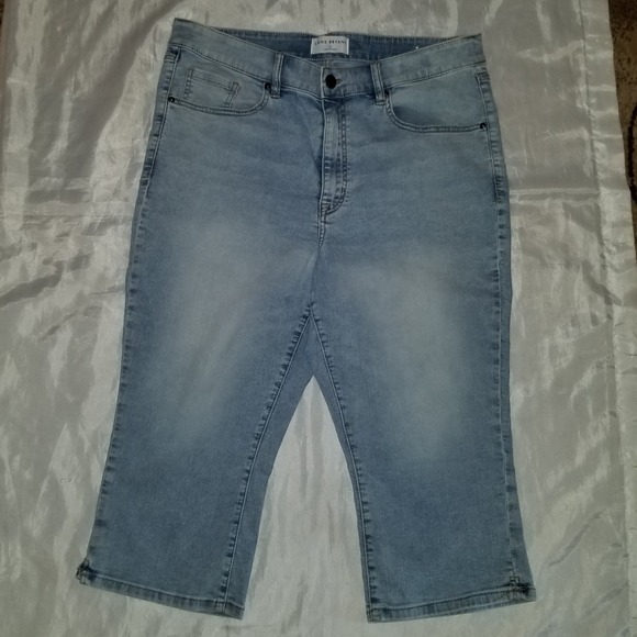 Lane Bryant Denim - Lane Bryant Pedal Pusher Women 18 Blue Excellent High Rise Flex Magic Waistband